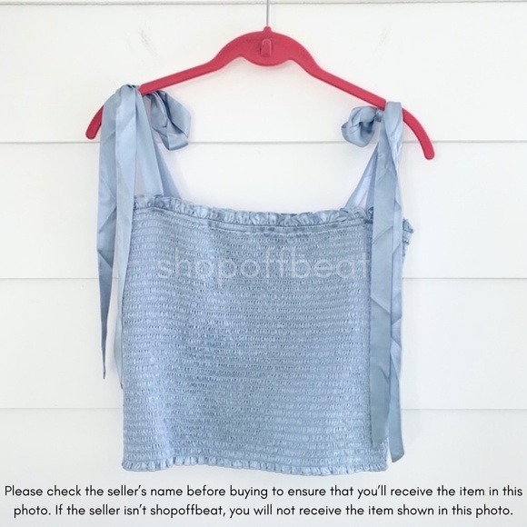 NEW Reformation Pina Silk Top Horizon Medium - Picture 5 of 13